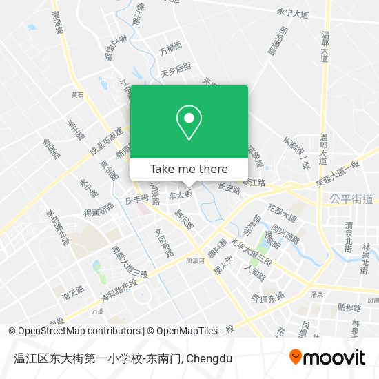 温江区东大街第一小学校-东南门 map