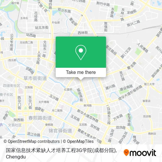 国家信息技术紧缺人才培养工程3G学院(成都分院) map
