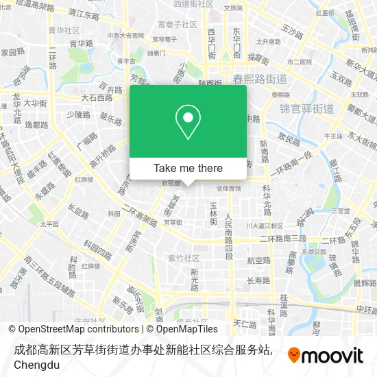 成都高新区芳草街街道办事处新能社区综合服务站 map