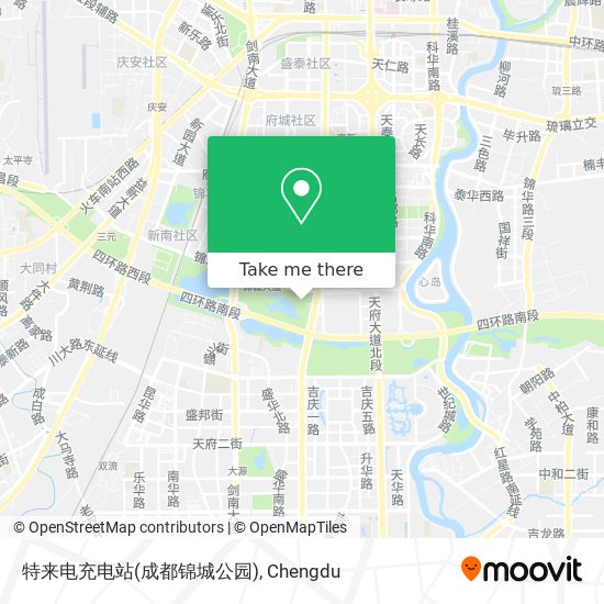 特来电充电站(成都锦城公园) map