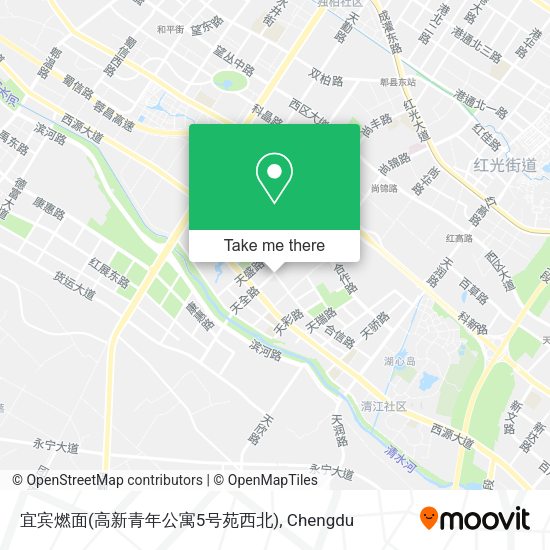 宜宾燃面(高新青年公寓5号苑西北) map