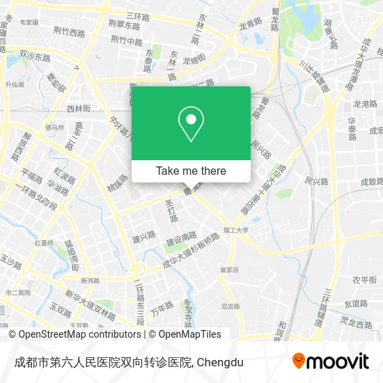 成都市第六人民医院双向转诊医院 map