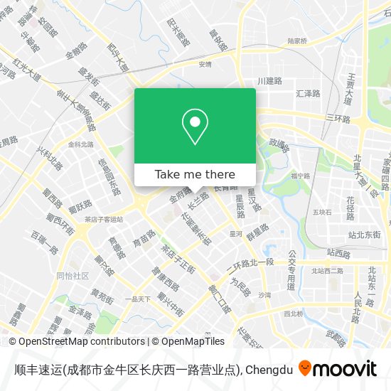 顺丰速运(成都市金牛区长庆西一路营业点) map