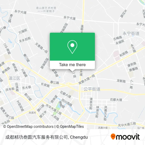 成都精功叁圆汽车服务有限公司 map