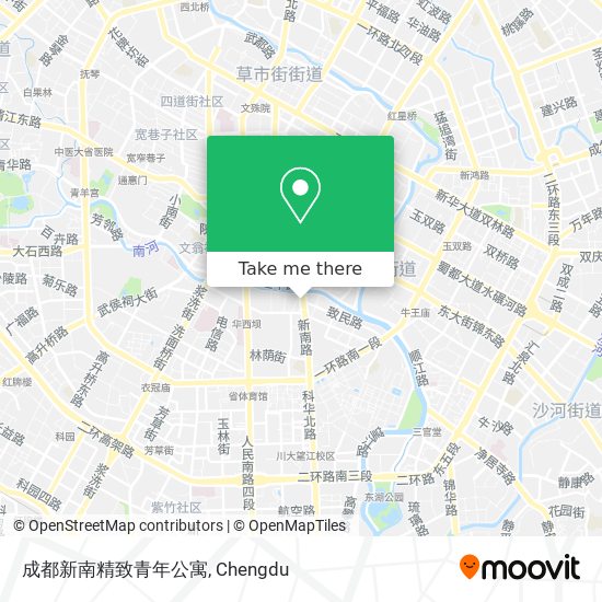 成都新南精致青年公寓 map