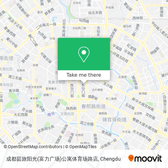 成都茹旅阳光(富力广场)公寓体育场路店 map