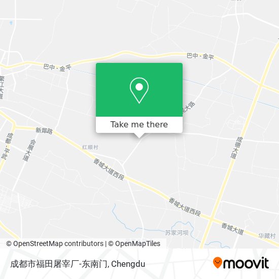 成都市福田屠宰厂-东南门 map