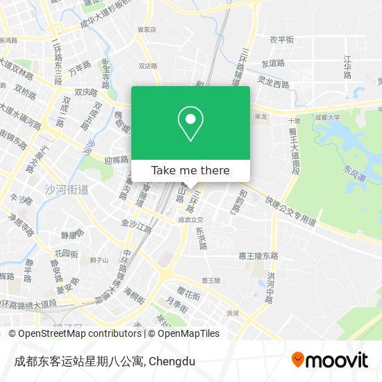 成都东客运站星期八公寓 map