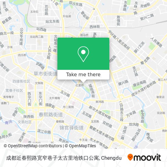 成都近春熙路宽窄巷子太古里地铁口公寓 map