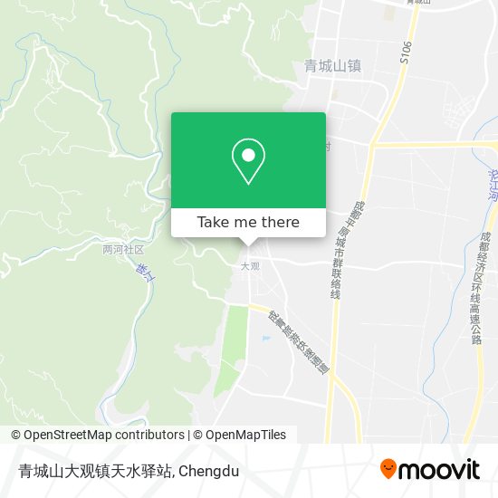 青城山大观镇天水驿站 map