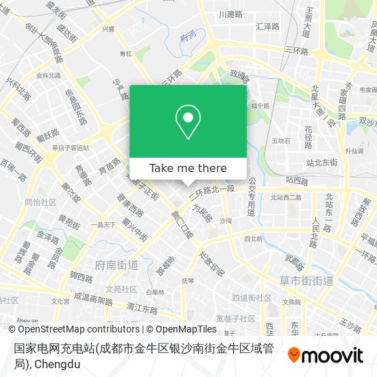 国家电网充电站(成都市金牛区银沙南街金牛区域管局) map