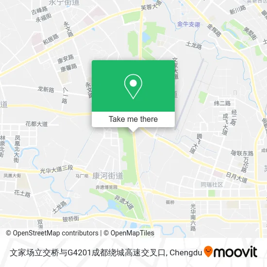文家场立交桥与G4201成都绕城高速交叉口 map