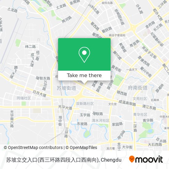 苏坡立交入口(西三环路四段入口西南向) map