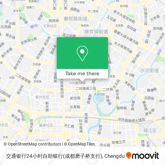 交通银行24小时自助银行(成都磨子桥支行) map