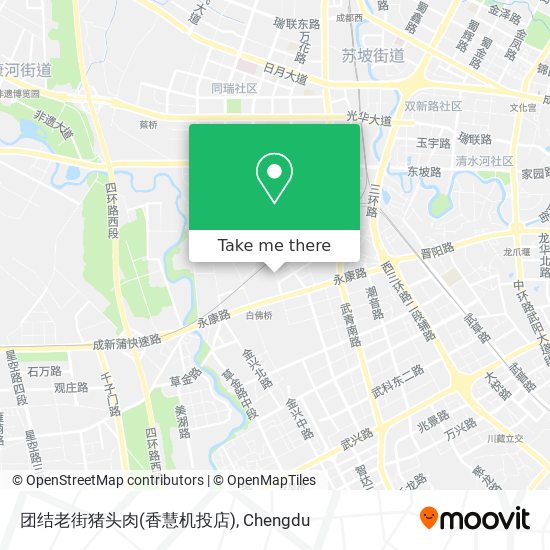 团结老街猪头肉(香慧机投店) map