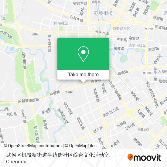 武侯区机投桥街道半边街社区综合文化活动室 map