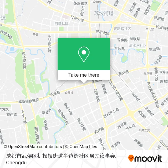 成都市武侯区机投镇街道半边街社区居民议事会 map