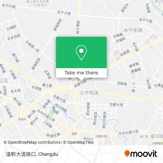 溫郫大道路口 map