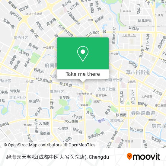 碧海云天客栈(成都中医大省医院店) map