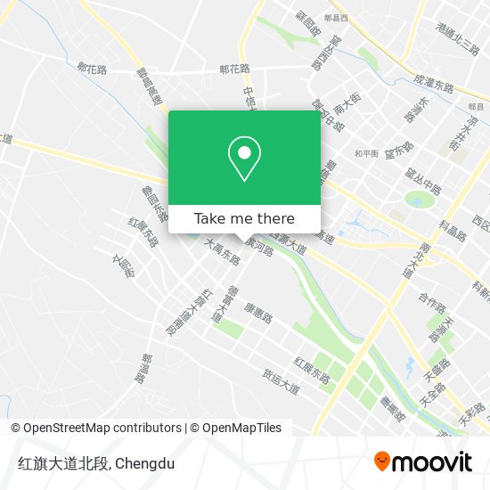 红旗大道北段 map