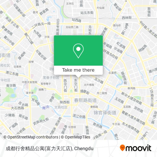 成都行舍精品公寓(富力天汇店) map