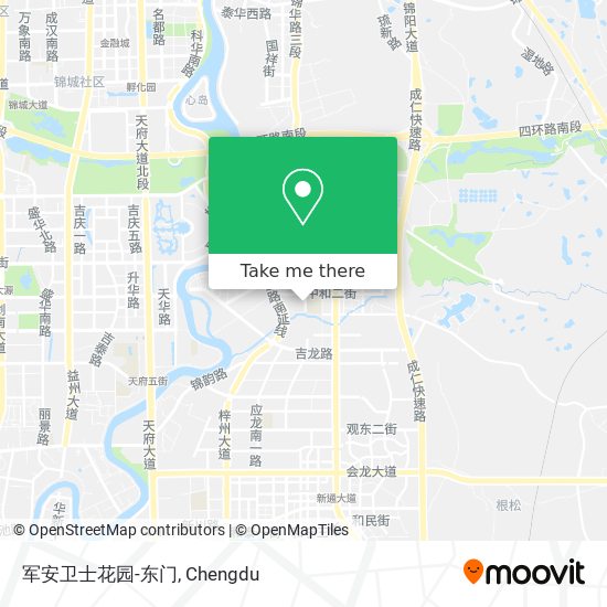 军安卫士花园-东门 map