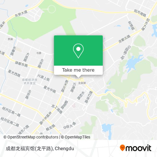 成都龙福宾馆(龙平路) map