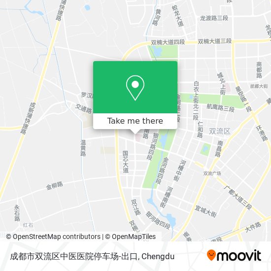 成都市双流区中医医院停车场-出口 map