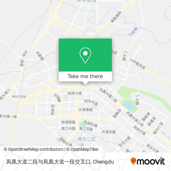 凤凰大道二段与凤凰大道一段交叉口 map