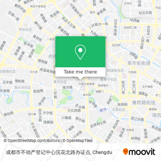 成都市不动产登记中心浣花北路办证点 map