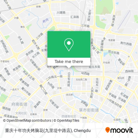 重庆十年功夫烤脑花(九里堤中路店) map