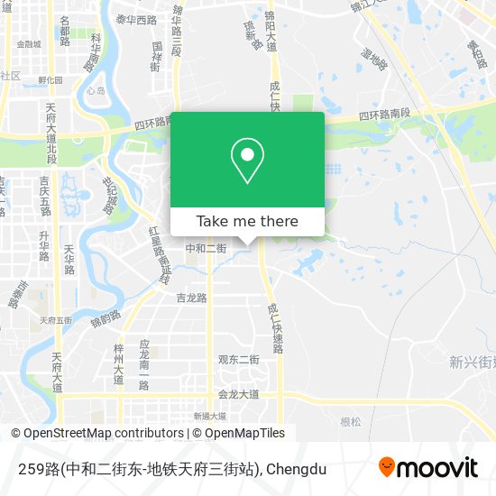 259路(中和二街东-地铁天府三街站) map