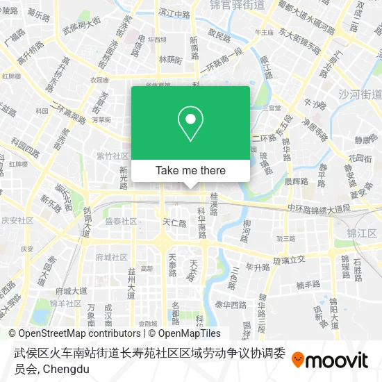 武侯区火车南站街道长寿苑社区区域劳动争议协调委员会 map