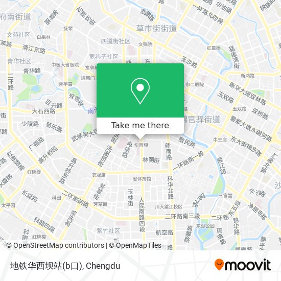地铁华西坝站(b口) map