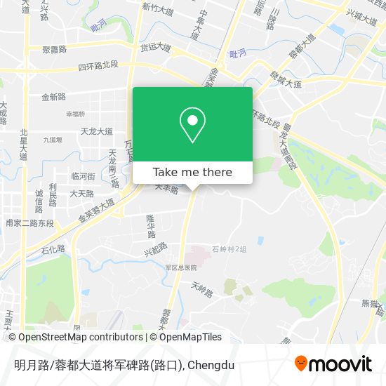 明月路/蓉都大道将军碑路(路口) map