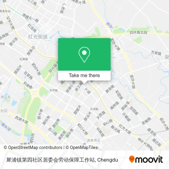 犀浦镇第四社区居委会劳动保障工作站 map