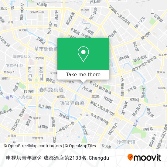 电视塔青年旅舍 成都酒店第2133名 map