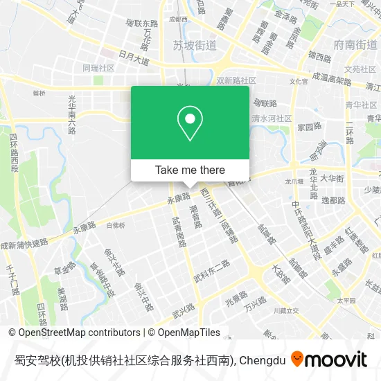 蜀安驾校(机投供销社社区综合服务社西南) map