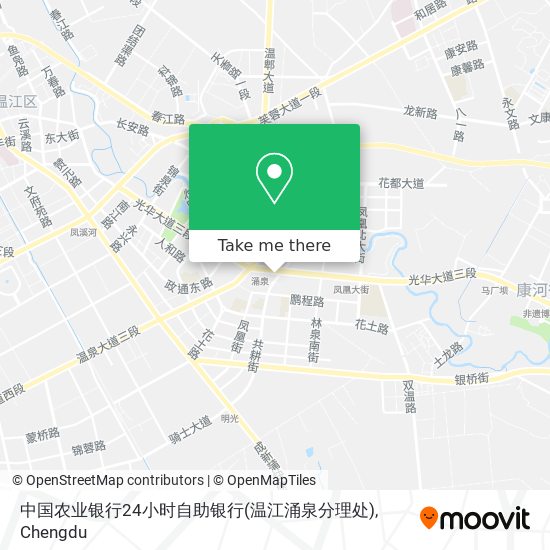 中国农业银行24小时自助银行(温江涌泉分理处) map