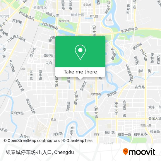 银泰城停车场-出入口 map