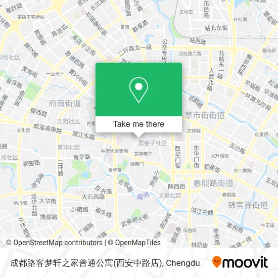 成都路客梦轩之家普通公寓(西安中路店) map