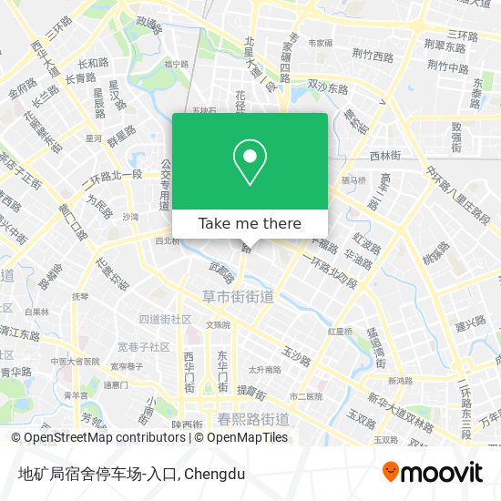 地矿局宿舍停车场-入口 map