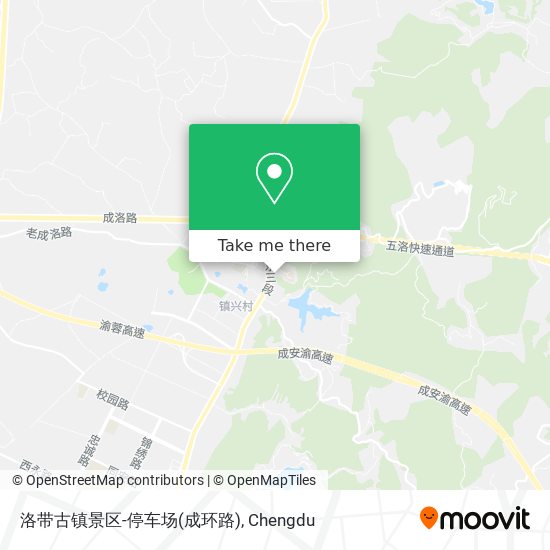 洛带古镇景区-停车场(成环路) map