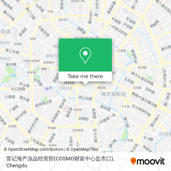 雷记海产冻品经营部(COSMO财富中心盐市口) map