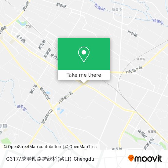 G317/成灌铁路跨线桥(路口) map