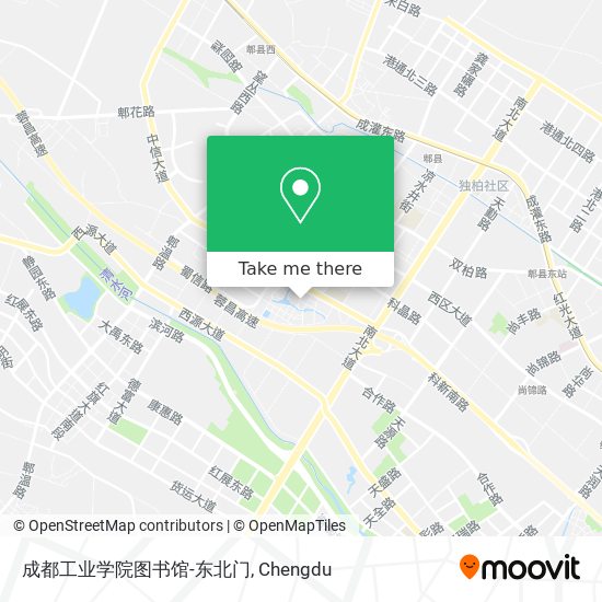 成都工业学院图书馆-东北门 map
