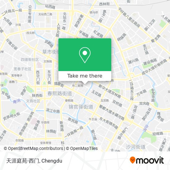 天涯庭苑-西门 map