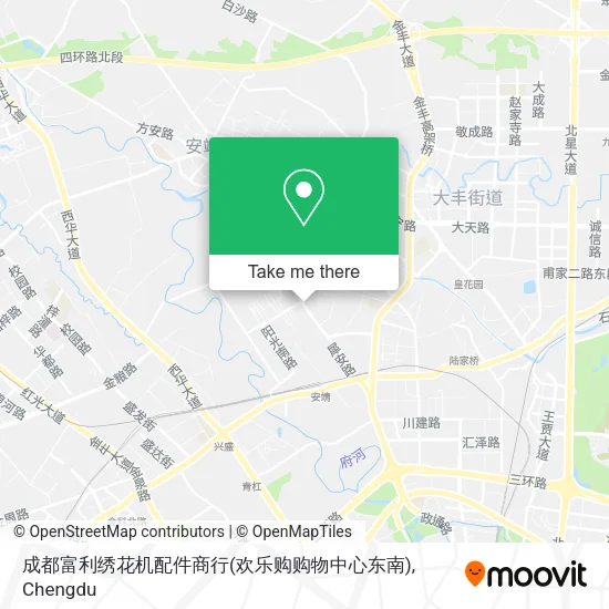 成都富利绣花机配件商行(欢乐购购物中心东南) map