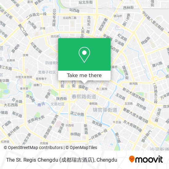 The St. Regis Chengdu (成都瑞吉酒店) map