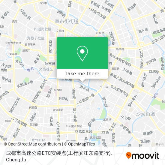 成都市高速公路ETC安装点(工行滨江东路支行) map